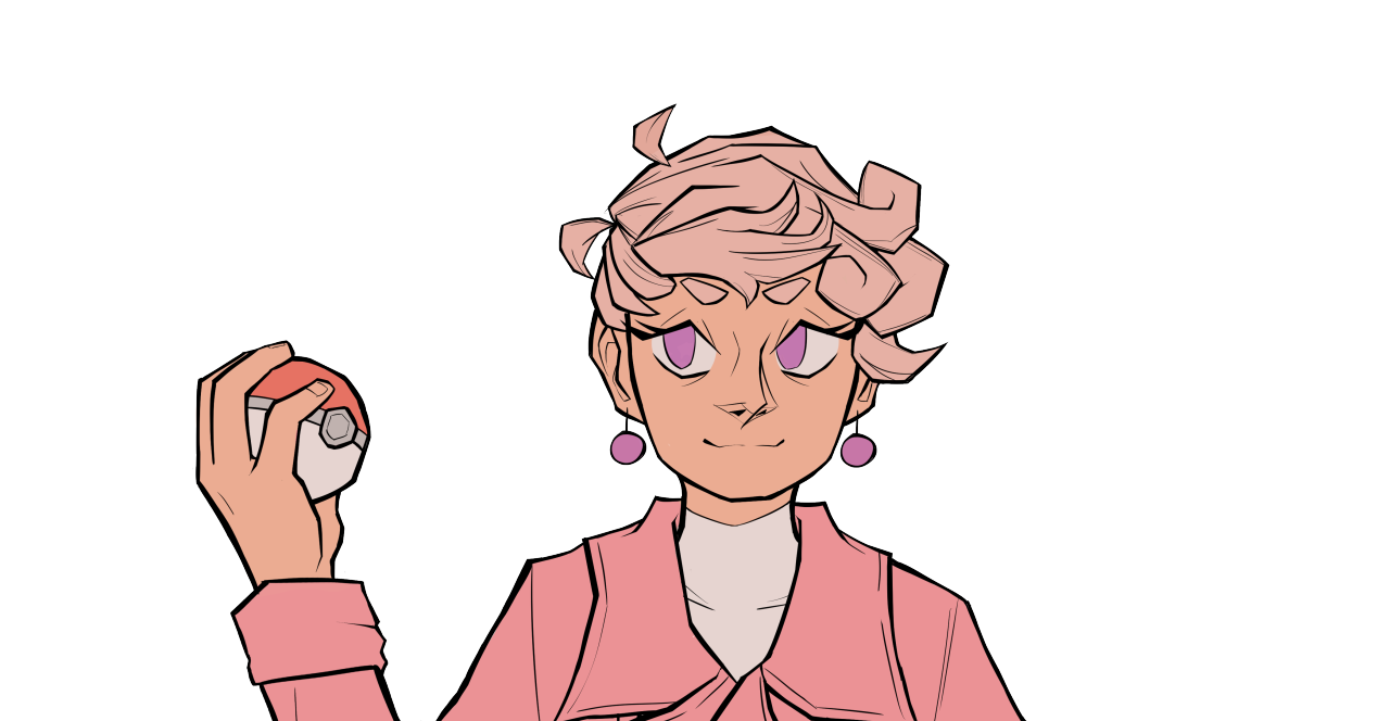 bede making a cat-mouth expression, with a knife pointed at her, in reference to the knifecat meme